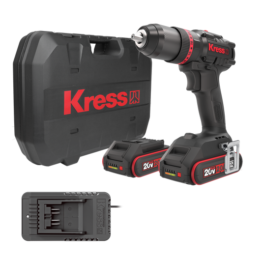 20V CORDLESS 60NM IMP. DRILL C/W CHARGER +2X2AH BATTERIES - KU30.1